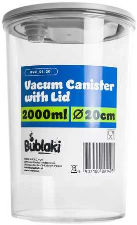 Bublaki Vakuuminis maisto indas 2000 ml, aukštis 20 cm