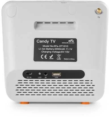 Candy Tv Mini nešiojamas televizorius 7" DVB-T2 H.265 Oranžinis
