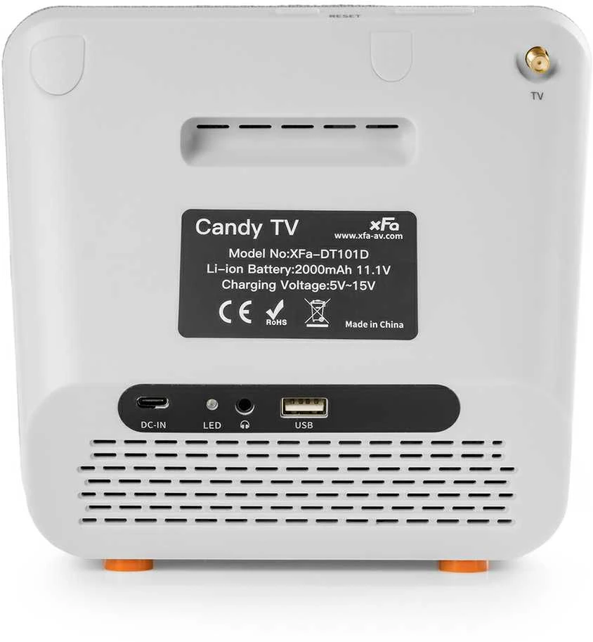 Candy Tv Mini nešiojamas televizorius 7" DVB-T2 H.265 Oranžinis