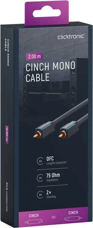 Clicktronic 70445 garso/vaizdo kabelis, 2 m Clicktronic 70445 RCA/RCA