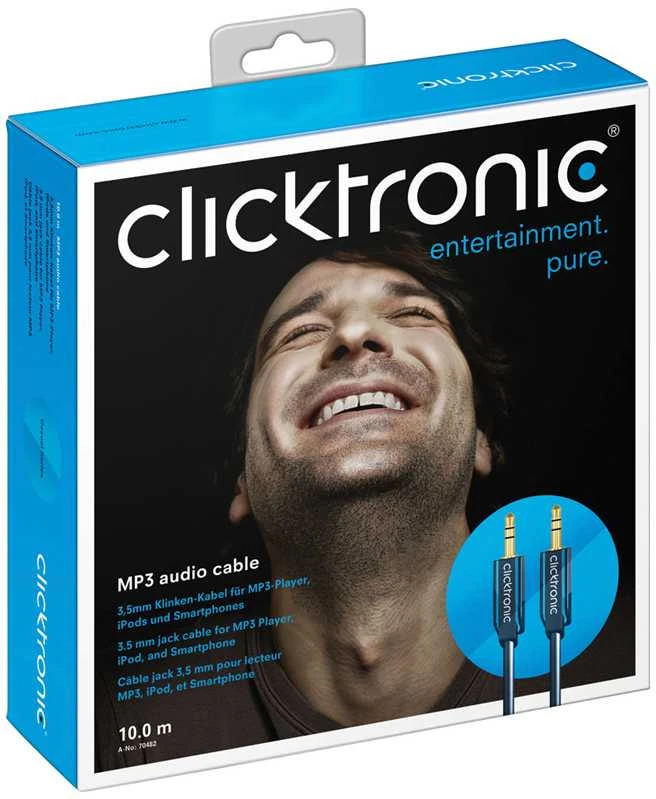 Clicktronic MP3 garso laidas, 3,5 mm./3,5 mm. 70482 10 m