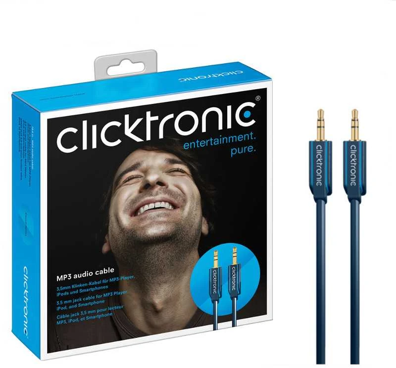 Clicktronic MP3 garso laidas, 3,5 mm./3,5 mm. 70482 10 m