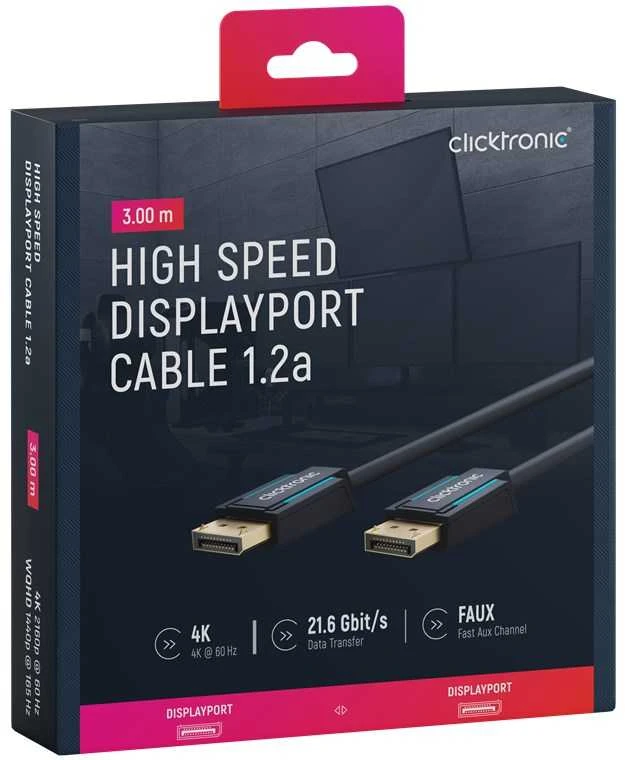 Clicktronic 70712 DisplayPort laidas, 3m