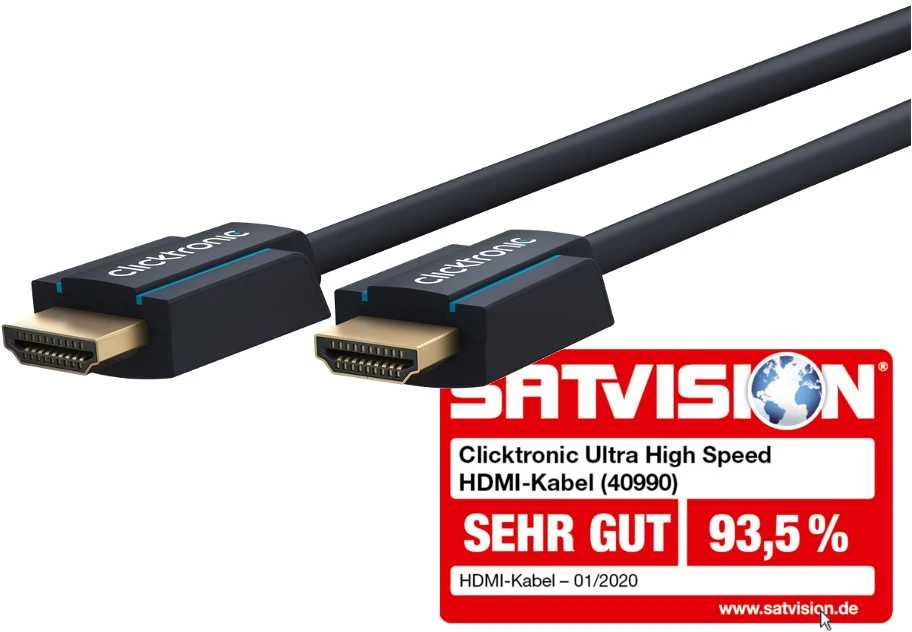 Clicktronic Ultra High Speed HDMI kabelis 40990 HDMI į HDMI, 2 m
