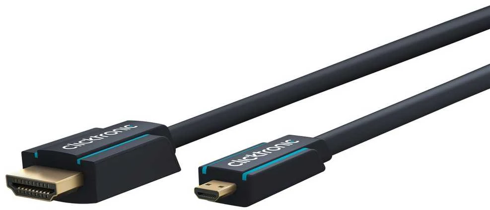 Clicktronic 70328 Micro-HDMI™ adapterio laidas su eternetu, 2m