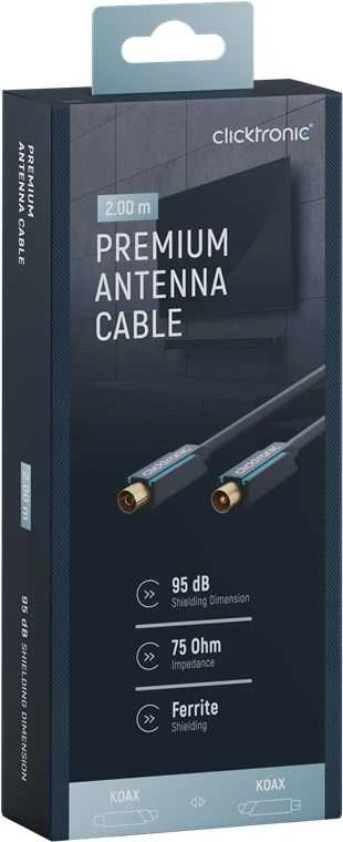 CLICKTRONIC IEC TV jungtis, 2m antenos laidas