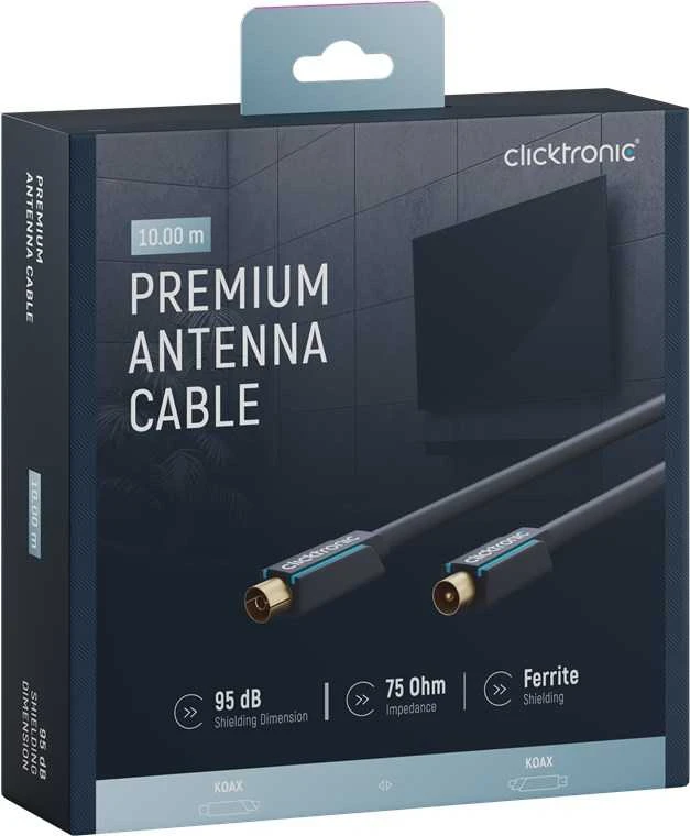 CLICKTRONIC IEC TV jungtis, 10m antenos laidas