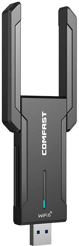 Maršrutizatorius Comfast WiFi-USB adapteris, 5374Mbps, 2,4GHz, 5GHz, 6GHz