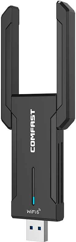 Maršrutizatorius Comfast WiFi-USB adapteris, 5374Mbps, 2,4GHz, 5GHz, 6GHz