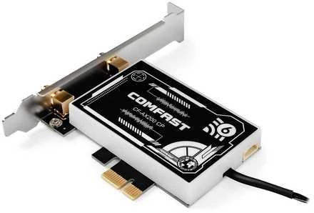 Comfast Karta jungiama į tinklą Wi-Fi na PCI-E AX3000 Wi-Fi 6 ARGB
