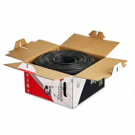 Conotech Susuktos poros LAN kabelis, cat.5e F/UTP GEL+PE, 305m, CU, juodas, gelis
