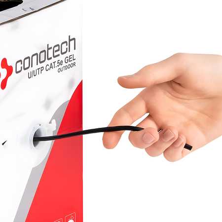 SUKTOS POROS LAIDAS UTP/K5/100M/ZEL/CON CONOTECH