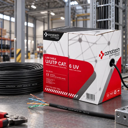 Laidas UTP/K6/100M/UV/CON 100 m CONOTECH