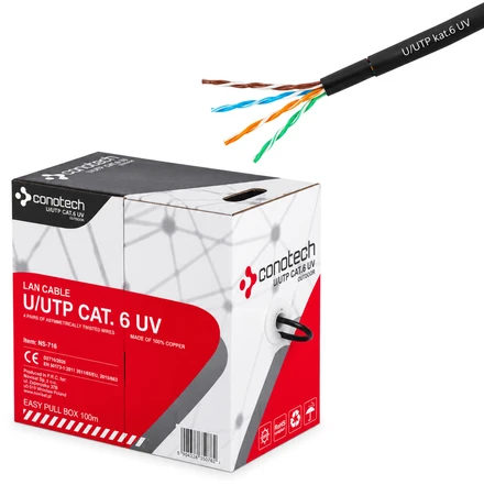 Laidas UTP/K6/100M/UV/CON 100 m CONOTECH