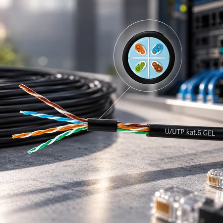 Jungtis UTP/K6/100M/ZEL/CON 100 m CONOTECH