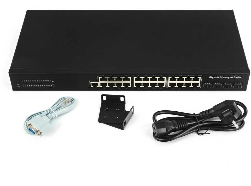 Šakotuvas Komutatorius - Cudy GS2024S2 Valdomas L2/L3 24 Prievadų Gigabit Juodas