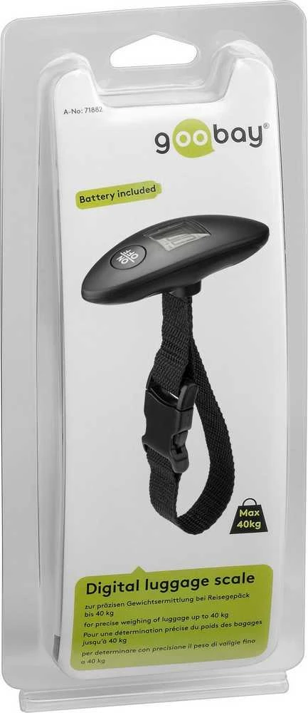 Virtuvinės svarstyklės Goobay 71882 skaitmeninė svarstyklė lagaminams sverti - 40 kg