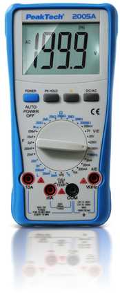 DCV ACV DCA ACA PeakTech 2005A skaitmeninis multimetras