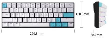 „Delux KM36 RGB“ mechaninė klaviatūra, baltai oranžinė.
