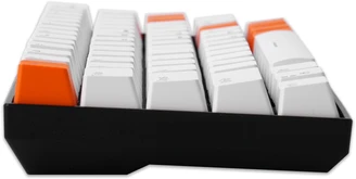 „Delux KM36 RGB“ mechaninė klaviatūra, baltai oranžinė.