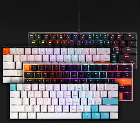 „Delux KM36 RGB“ mechaninė klaviatūra, juodai mėlyna