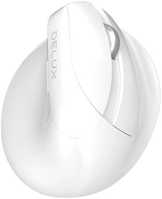 „Delux M618 MINI“ vertikali pelė, balta, belaidė