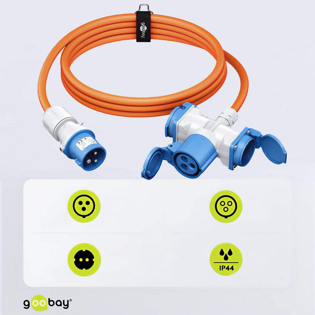 CEE-to-CEE-16A-I-2-Schuko cable adapter