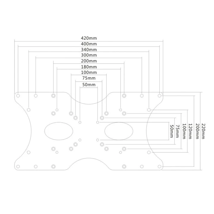 Adapteris VESA 400x200 Spacetronik SPB008 32-55 cali aprašymas - Prekės nuotrauka
