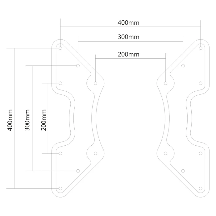 Laikiklis Adapteris VESA 400x400 Spacetronik SPB007 32-55 kalibras aprašymas - Prekės nuotrauka Laikiklis Adapteris VESA 400x400 Spacetronik SPB007 32-55 kalibras aprašymas - Prekės nuotrauka