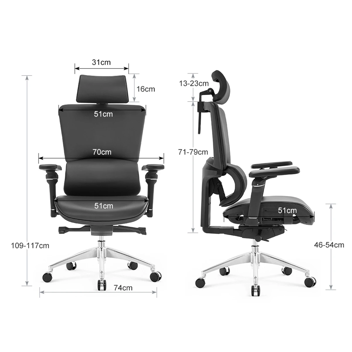 Spacetronik Ergonomiška 6D EGAN juoda pasukama biuro kėdė aprašymas - Prekės nuotrauka