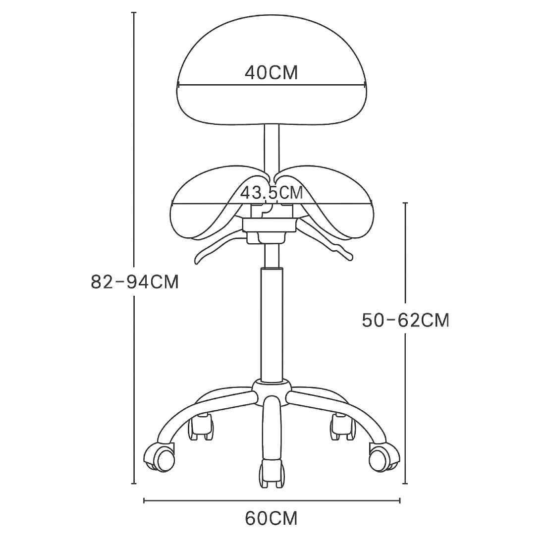 Spacetronik Ergonominis reguliuojamas hoker SPC-SELLA-30 juodas aprašymas - Prekės nuotrauka