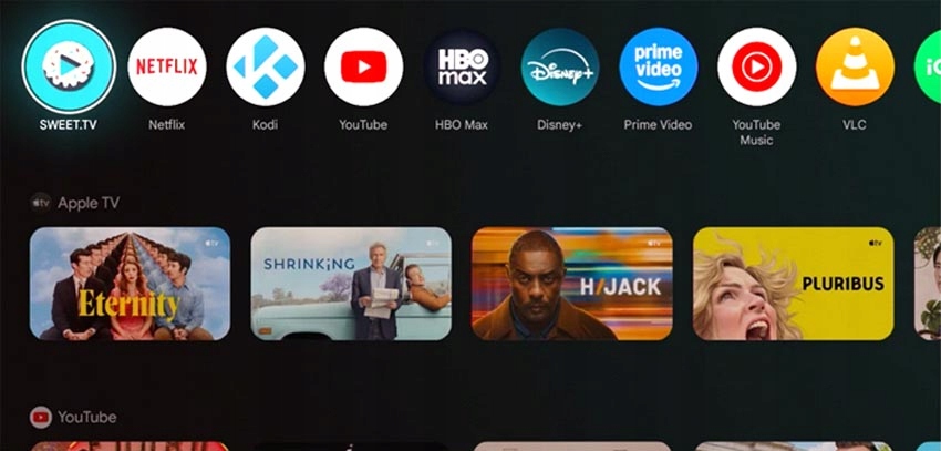 Homatics Box 4K V2 „Google TV“ multimedijos grotuvas, „Wi-Fi 6“, „Bluetooth“, 32 GB, DTS ir „Dolby Atmos“ aprašymas - Prekės nuotrauka
