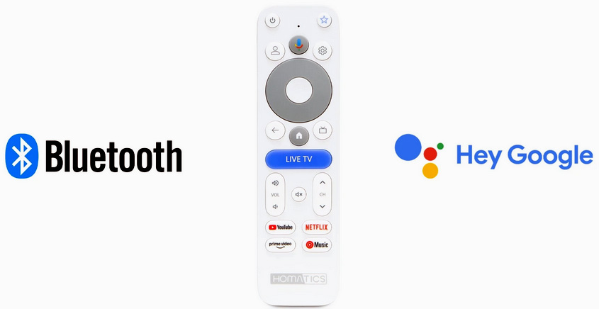 Homatics Box 4K V2 „Google TV“ multimedijos grotuvas, „Wi-Fi 6“, „Bluetooth“, 32 GB, DTS ir „Dolby Atmos“ aprašymas - Prekės nuotrauka