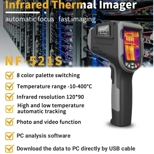 Noyafa Termiškai valdoma LCD USB 120x90 720P NF-521S kamera aprašymas - Prekės nuotrauka