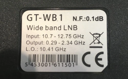 Gt Sat LNB plačiajuostis GT-WB1 H+V aprašymas - Prekės nuotrauka