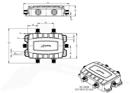 Diplekseris WiFi 2.4/5GHz MIMO2x2 Poynting DPLX-2