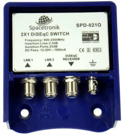 DiSEqC jungiklis 2/1 Spacetronik SPD-021