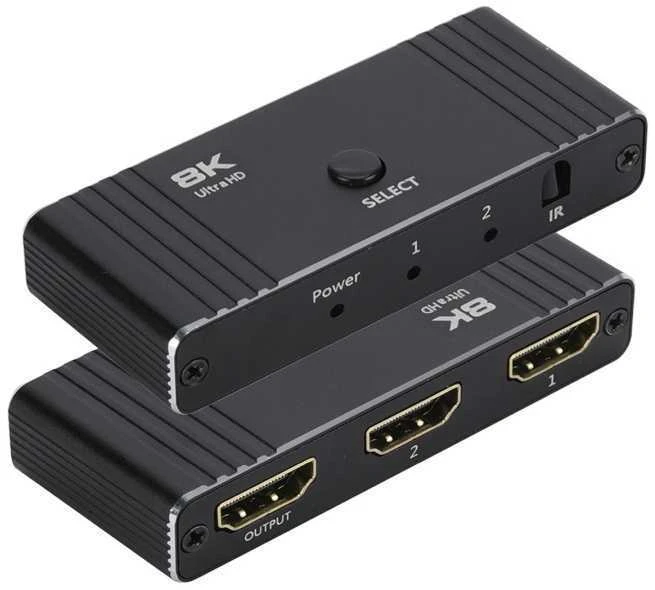 Dviejų krypčių jungiklis 2x1 8K HDMI 2.1 Spacetronik