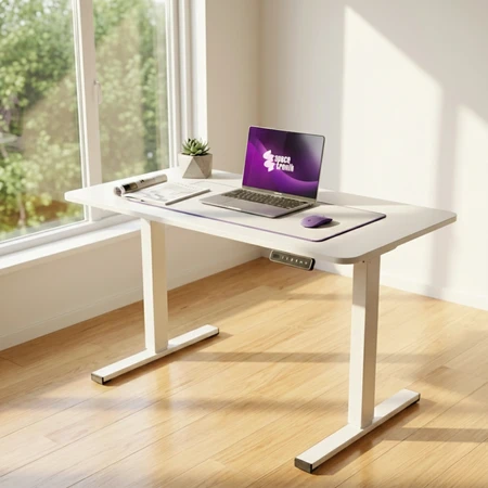 Spacetronik Moris 125WW pakeliamas darbo stalas su laptopu