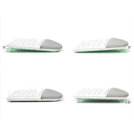 Belaidė ergonominė klaviatūra Delux GM901D BT+2.4G - balta