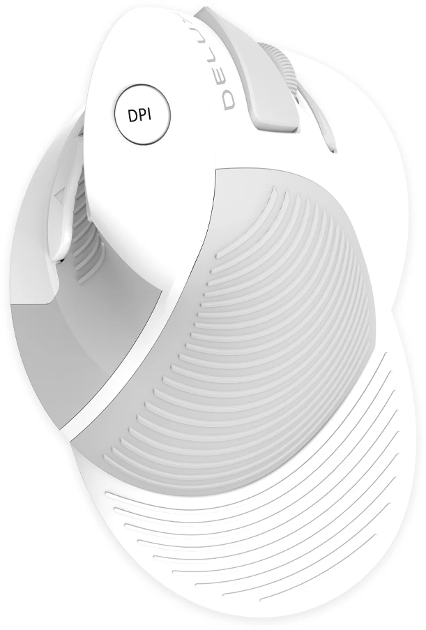 Ergonomiška pelė Delux M618G DB balta belaidė