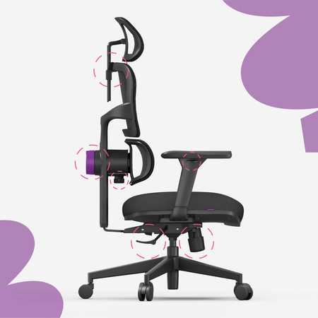 Ergonominė kėdė Spacetronik LUMBO 33 juoda