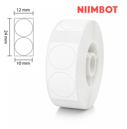 Etykieta seria Niimbot 12x24 mm 230 vnt. baltos apvalios