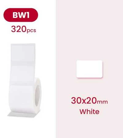 Niimbot R30*20-320 Baltos termo etiketės