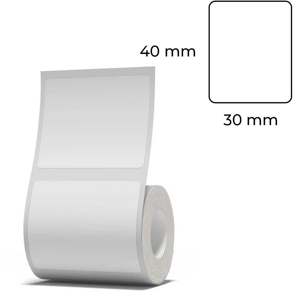 Niimbot etiketės ER 40x30mm 230vnt Permatomos B21, B21S, B3S, B1