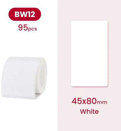 Etiketės B serijos Niimbot 45x80 mm 95 vnt. baltos, 2 vnt. pakuotėje