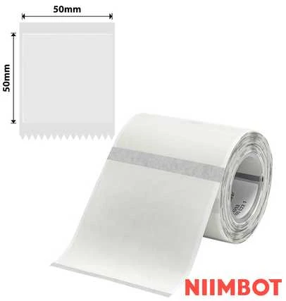 Etiketės B serijos Niimbot 50x50 mm 150 vnt. skaidrios