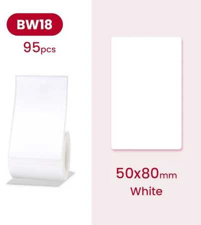 Niimbot termo etikečių lipdukai 50x80 mm, 95 vnt (balti)