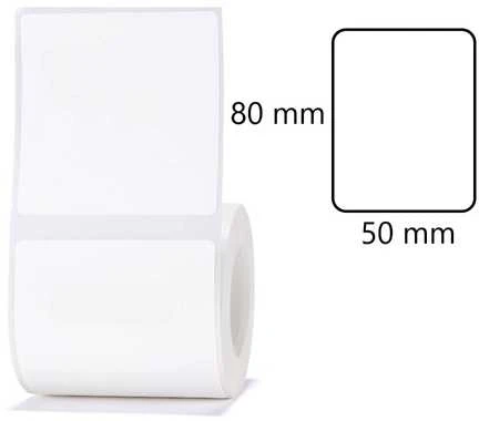 Niimbot termo etikečių lipdukai 50x80 mm, 95 vnt (balti)