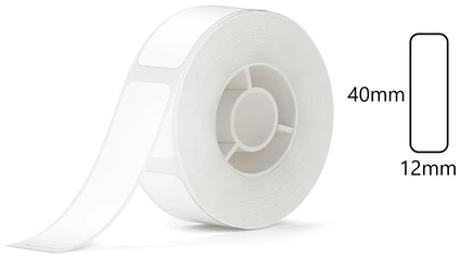 Terminės etiketės Niimbot lipdukai 12x40 mm, 160 vnt (balti)